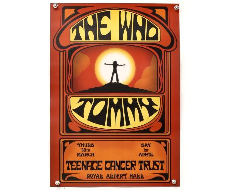 The Who - concert poster, ticket and commemorative print in an LP cover for The Who's Royal Albert Hall performance of Timmy 