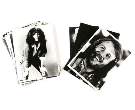 70 Music related black and white 10 x 8 stills including Sting, David Bowie, Abba, Roxy music, New Wave, Rock, The Who, Kate 