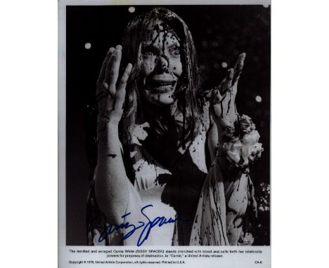 Sissy Spacek signed Carrie 10x8 black and white promo photo. Mary Elizabeth Sissy Spacek ( born December 25, 1949) is an Amer