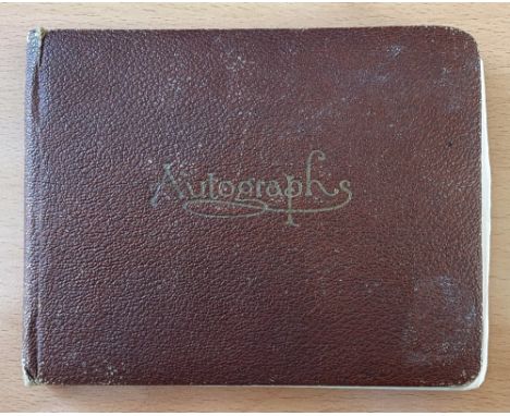 Autograph book. Signatures such as Eddie Kebbell, Vera Lynn, Alan Faith, Irene Miller, Pete Stacey, Stephen Scales, G Wolton,