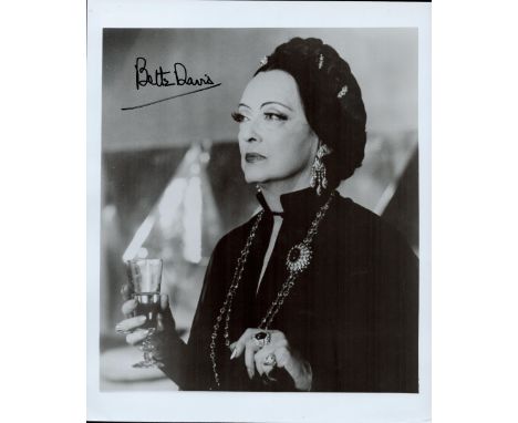 Bette Davis signed 10x8 black and white vintage photo. Ruth Elizabeth Bette Davis ( April 5, 1908 - October 6, 1989) was an A