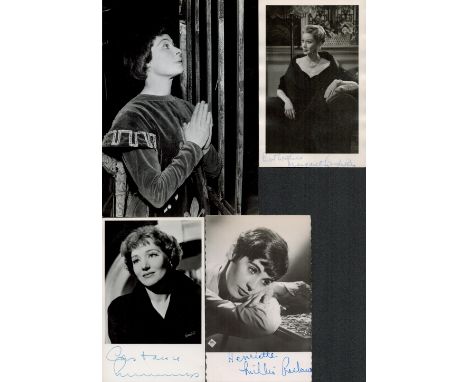 Actresses collection, four vintage signed photo postcards. Sizes, three are 5. 5x3. 5 one is 7x5. Margaret Leighton, she appe