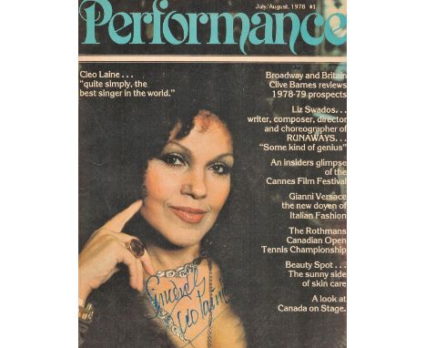 Cleo Laine signed 10x8 colour magazine cover page. Dame Cleo Laine, Lady Dankworth DBE (born Clementine Dinah Bullock; 28 Oct
