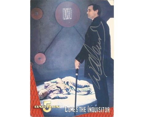 Actor Wayne Alexander signed Babylon 5 trading card featuring Sebastian the Inquisitor. Wayne Alexander is an American actor 
