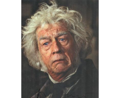 John Hurt signed Ollivander 10x8 colour photo. Sir John Vincent Hurt CBE (22 January 1940 - 25 January 2017) was an English a