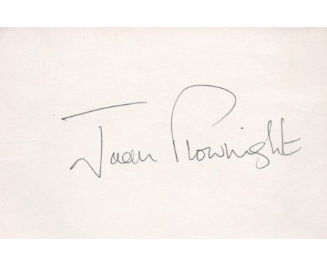 Joan Plowright signed 6x4 white album page. Joan Ann Olivier, Baroness Olivier, DBE(née Plowright; born 28 October 1929), pro