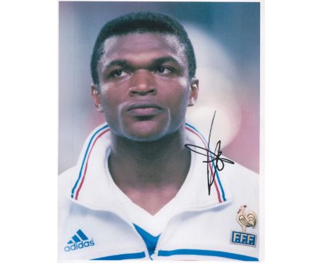Marcel Desailly signed 10x8 colour photo pictured while playing for France. Marcel Desailly (born Odenke Abbey; 7 September 1