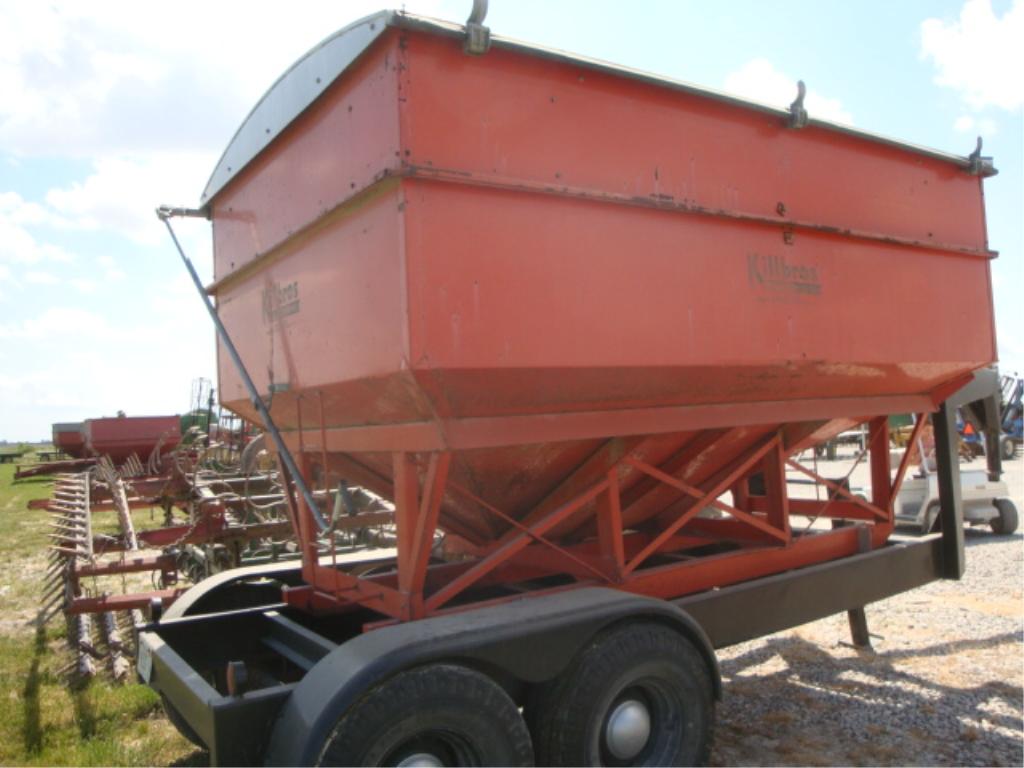 (Title) 1984 homemade gooseneck gravity wagon,Kilbros box, roll tarp, like new tires