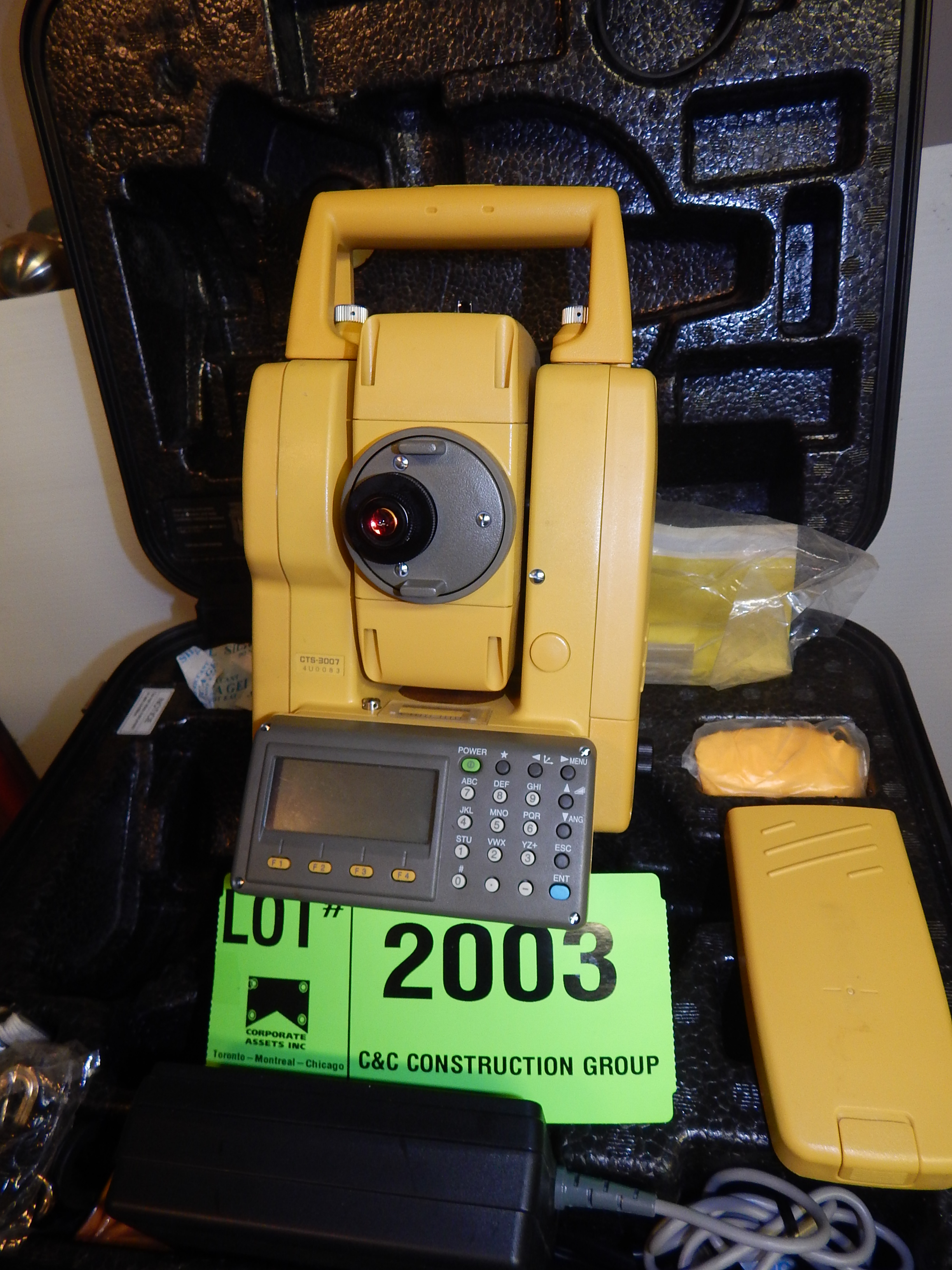 TOPCON CTS-3007 DIGITAL CONSTRUCTION TOTAL STATION SET S/N: 4U0083