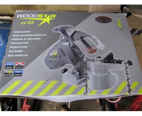 Chainsaw blade sharpener in box, unused