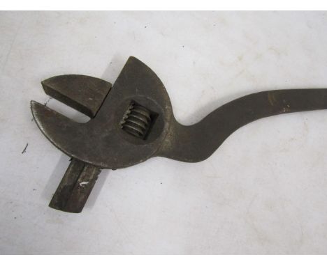 A large traction engine adjustable spanner (see traction engine belts at lot 935)