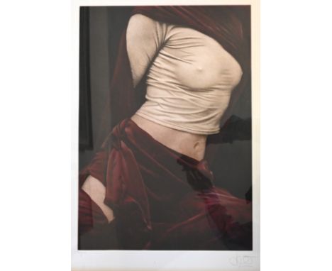 Willi Kissmer (German 1951-2018): limited edition coloured etching signed in pencil, 65cm x 35cm