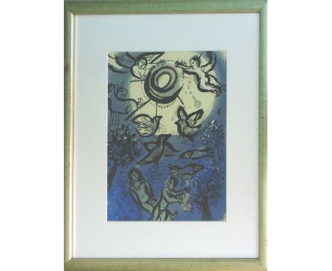 MARC CHAGALL, 'Creation', 1985, lithograph, numbered editon 1671/3000, copyright SPADEM verso, 34cm x 25cm, framed and glazed