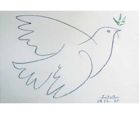 PABLO PICASSO (1881-1873), 'La Columbe de la Pax', lithograph, 49cm x 66cm, bears blindstamp 'editions Combat Pour la Paix, S