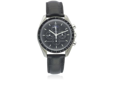 A GENTLEMAN'S STAINLESS STEEL OMEGA SPEEDMASTER PROFESSIONAL MOONPHASE CALENDAR CHRONOGRAPH WRIST WATCH CIRCA 2006Movement: 1