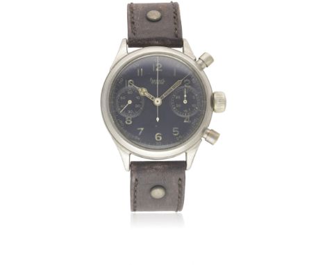 A RARE GENTLEMAN'S NICKEL PLATED GERMAN MILITARY HANHART LUFTWAFFE PILOTS FLYBACK CHRONOGRAPH WRIST WATCH CIRCA 1940 Movement