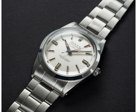 A RARE GENTLEMAN'S STAINLESS STEEL ROLEX OYSTER PERPETUAL MILGAUSS BRACELET WATCH CIRCA 1968, REF. 1019 WITH "SQUARE LUME" / 