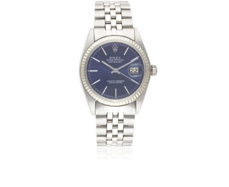 A GENTLEMAN'S STEEL & WHITE GOLD ROLEX OYSTER PERPETUAL DATEJUST BRACELET WATCH CIRCA 1971, REF. 1601Movement: 26J, automatic