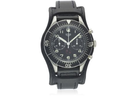 A GENTLEMAN'S STAINLESS STEEL GERMAN MILITARY HEUER "BUND" FLYBACK CHRONOGRAPH WRIST WATCH CIRCA 1970, REF. 1550 SGMovement: 