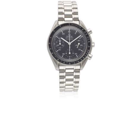 A GENTLEMAN'S STAINLESS STEEL OMEGA SPEEDMASTER AUTOMATIC CHRONOGRAPH BRACELET WATCH CIRCA 2008Movement: Automatic, signed Om