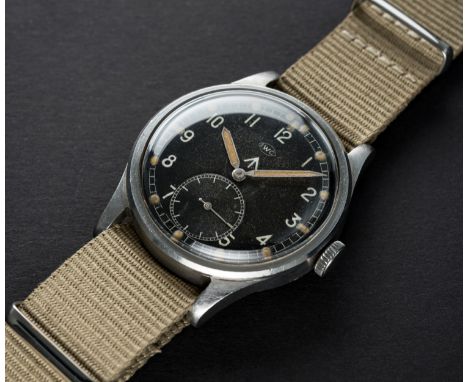 A RARE GENTLEMAN'S STAINLESS STEEL BRITISH MILITARY IWC MARK 10 W.W.W. WRIST WATCH CIRCA 1940s, PART OF THE "DIRTY DOZEN"Move