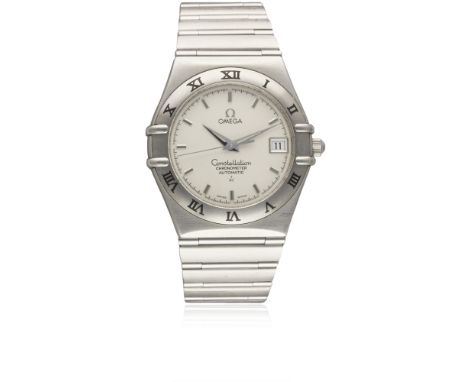 A GENTLEMAN'S STAINLESS STEEL OMEGA CONSTELLATION AUTOMATIC CHRONOMETER BRACELET WATCH CIRCA 2007, REF. 15023000 WITH BOX & P