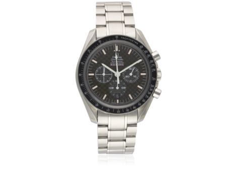 A GENTLEMAN'S STAINLESS STEEL OMEGA SPEEDMASTER RACING CHRONOGRAPH BRACELET WATCH CIRCA 2007, REF. 35525900 WITH CARBON FIBRE