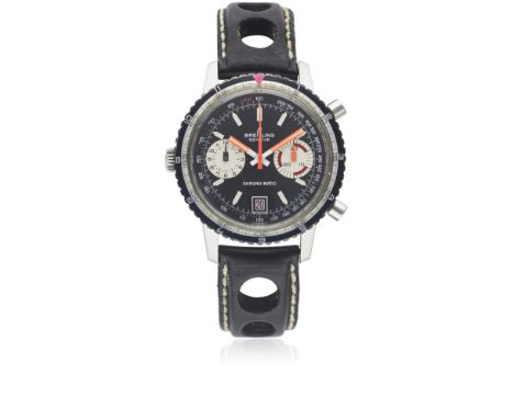 A GENTLEMAN'S STAINLESS STEEL BREITLING CHRONO-MATIC CHRONOGRAPH WRIST WATCH CIRCA 1969, REF. 2110Movement: 17J, automatic, c