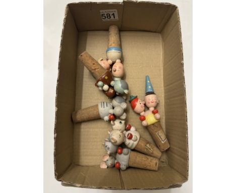 A quantity of vintage cork bottle stoppers