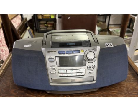 A compact disc stereo radio cassette player (no leads)