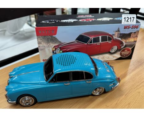 A Bluetooth speaker in shape of a Jaguar MK 2 car.