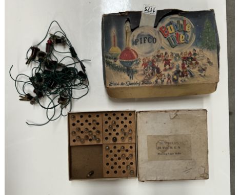 Vintage Pifco bubble lights, Christmas tree lights, incomplete, untested