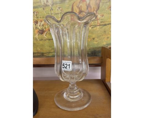 A vintage glass celery vase