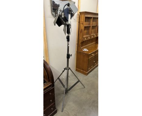 An old metal adjustable studio light, COLLECT ONLY.