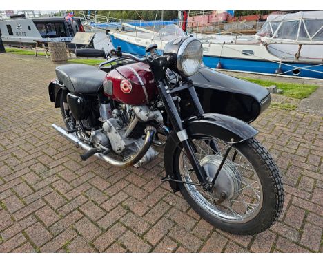 1962 Panther M120 with Watsonian sidecar, 650cc. Registration number 102 YUE. Frame number 28346. Engine number 59ZA 189A. So