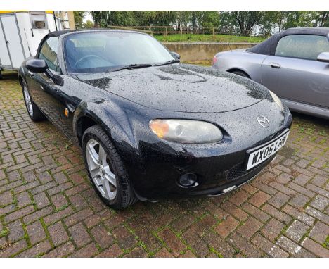 2006 Mazda MX5 NC, 1999cc. Registration number WX06 LHN. Vin number JMZ NC18F200103517. Engine number LF618608. Sold with the