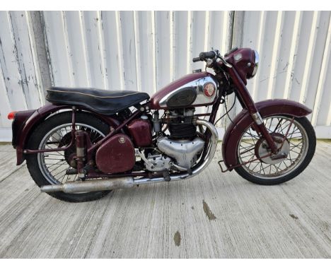 1954 BSA A7, 500cc. Registration number RSK 198 (non transferrable). Frame number GA7 512971. Engine number BA7 2610. Sold wi