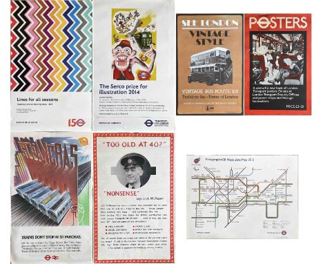 Selection (7) of London Transport/London Underground mostly double-royal size (three are double-crown etc) POSTERS comprising