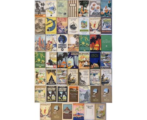 Large quantity (48) of 1920s/30s Great Western Railway (GWR) PUBLICITY BROCHURES & BOOKLETS, mainly the type with attractive 
