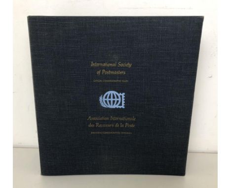A set of International Society Of Postmasters (1975-1977) sterling silver medallion covers, bound (box) 
