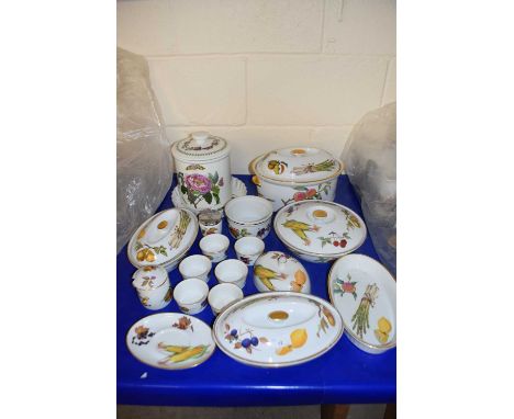 Quantity of Royal Worcester Evesham pattern kitchen and serving dishes together with a  Portmeirion Botanic Gardens storage j