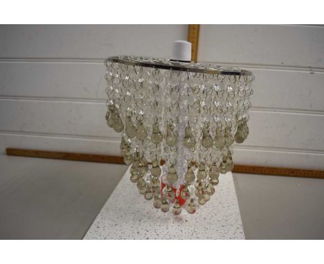 Modern ceiling light fitting with glass drapes