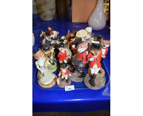 Fox hunting related ornaments to include a range of Border Fine Arts figures