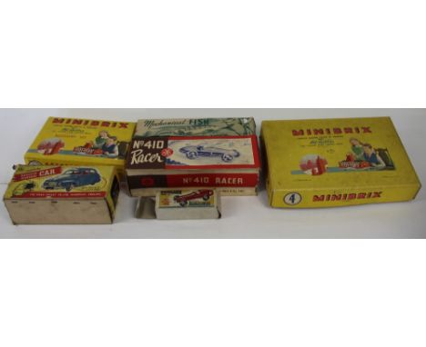 A Marx Toys tin plate No. 410 Racer, 28cm long, in original box, a tin plate Mechanical Fish model no 9/150, 28cm long, in or