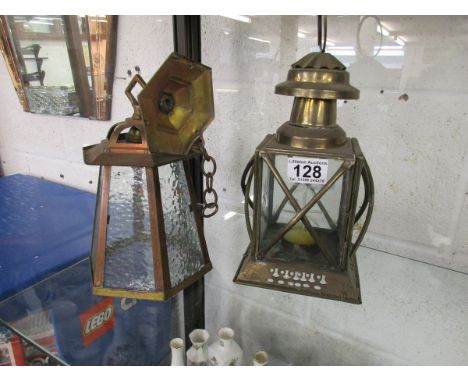 Vintage candle lantern & shade