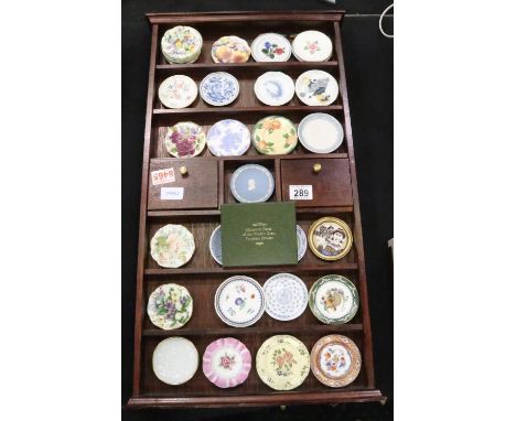 Display shelf with miniature plates of the worlds great porcelain houses. Not available for in-house P&amp;P, contact Paul O'