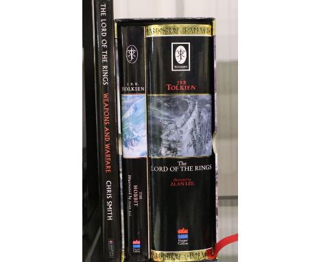 The Lord of the Rings, The Hobbit and the Lord of the Rings Weapons and Warfare books. P&amp;P Group 2 (£18+VAT for the first