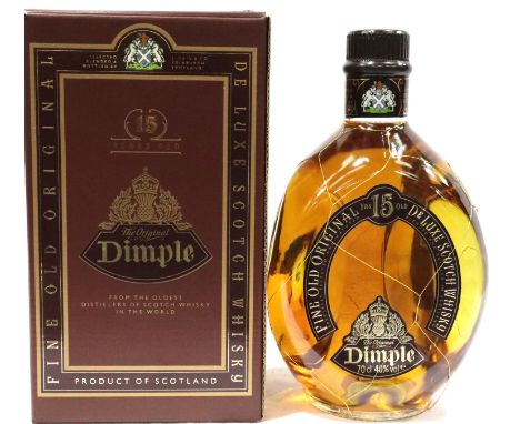 Boxed 70cl 40%, 15 year old Dimple scotch whisky, seal intact. P&amp;P Group 2 (£18+VAT for the first lot and £3+VAT for subs