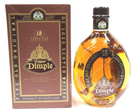 Boxed 75cl bottle 15 year old dimple scotch whisky, seal intact. P&amp;P Group 2 (£18+VAT for the first lot and £3+VAT for su