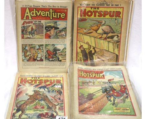 Collection of vintage 1950s/60s Hotspur and Adventure boys comics in good condition. Approximately 60 in total. Postage group